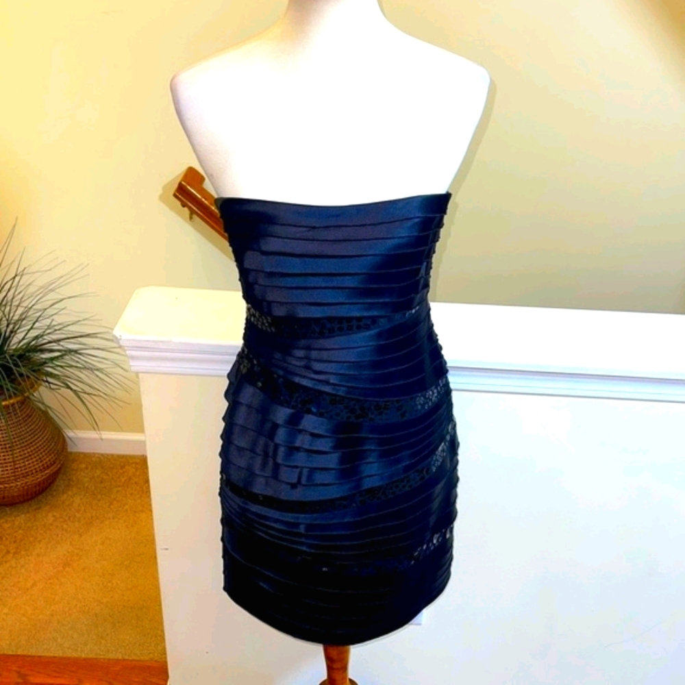 BCBG MaxAria | Satin~Sequin Centurion Tiered Dress